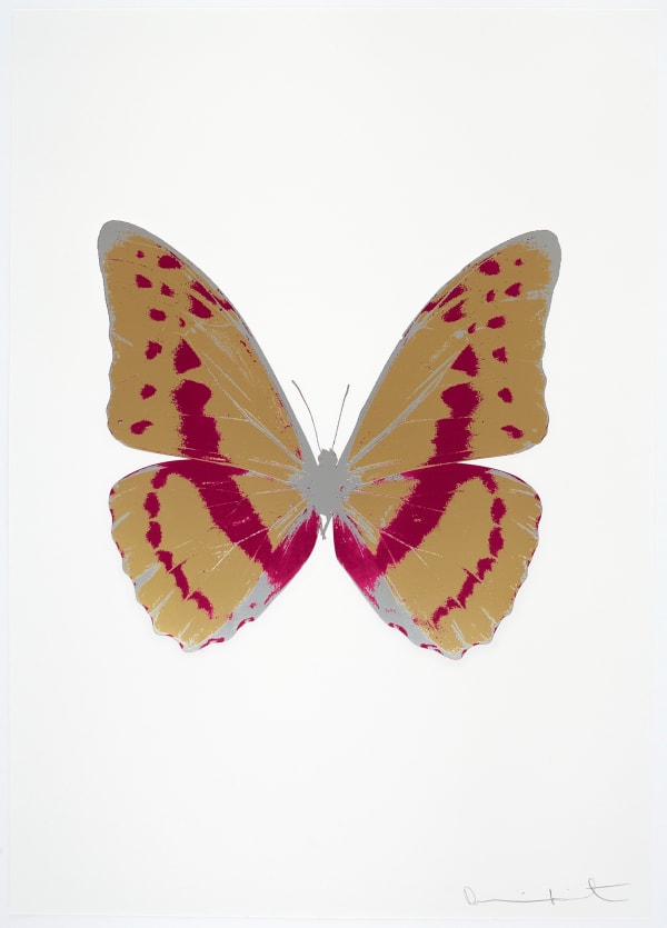 Damien Hirst, The Souls III - Hazy Gold/Fuchsia Pink/Silver Gloss, 2010