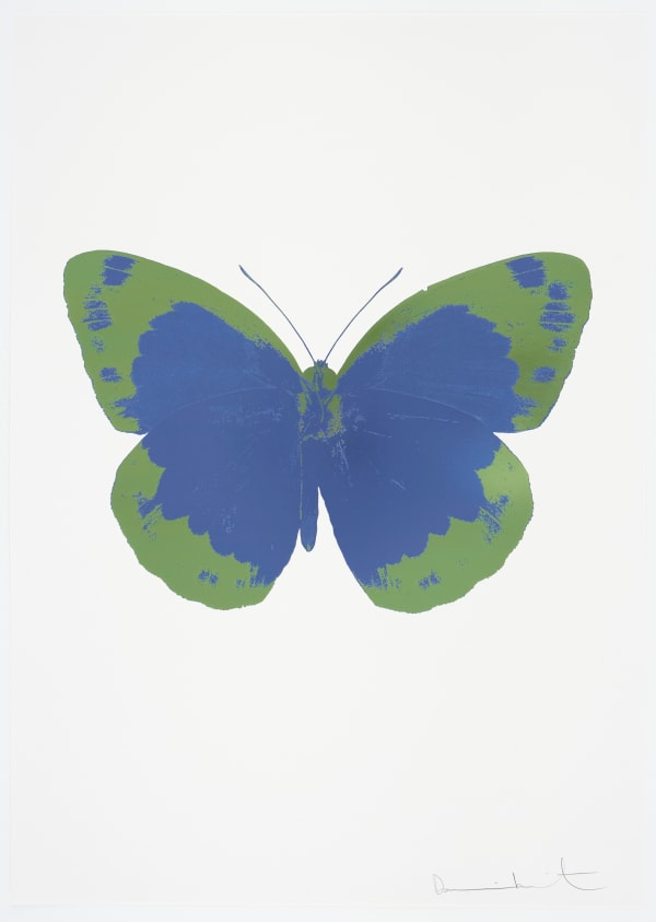 Damien Hirst The Souls II - Frost Blue/Leaf Green/Blind Impression, 2010 2 colour foil block on 300gsm Arches 88 archival paper. Signed and numbered. Published by Paul Stolper and Other Criteria 72 x 51cm OC7845 / 658-28 Edition of 15