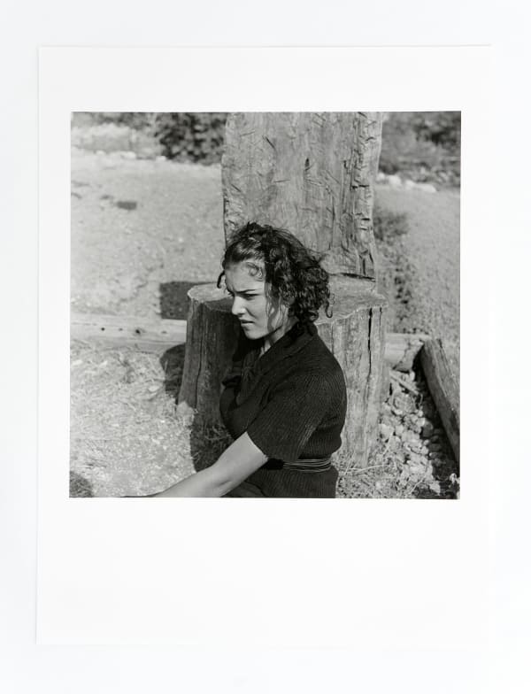 Dora Maar, Inès Sassier in an Olive Tree Trunk Armchair - Hôtel Vaste Horizon Mougins (Inès Sassier dans un Fauteuil en Tronc D’Olivier - Hôtel Vaste Horizon Mougins) Summer 1937, 2022