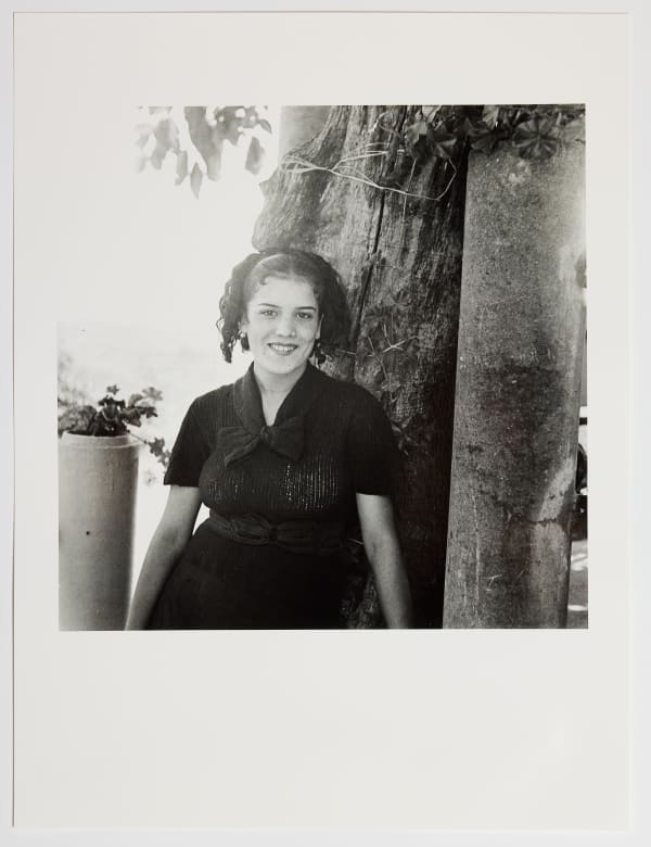 Dora Maar, Inès Sassier in an Olive Tree Trunk Armchair - Hôtel Vaste Horizon Mougins (Inès Sassier dans un Fauteuil en Tronc D’Olivier - Hôtel Vaste Horizon Mougins) Summer 1937, 2022