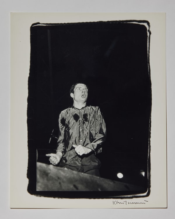 Kevin Cummins, Ian Curtis, Queen’s Hall, Leeds, 8 September 1979