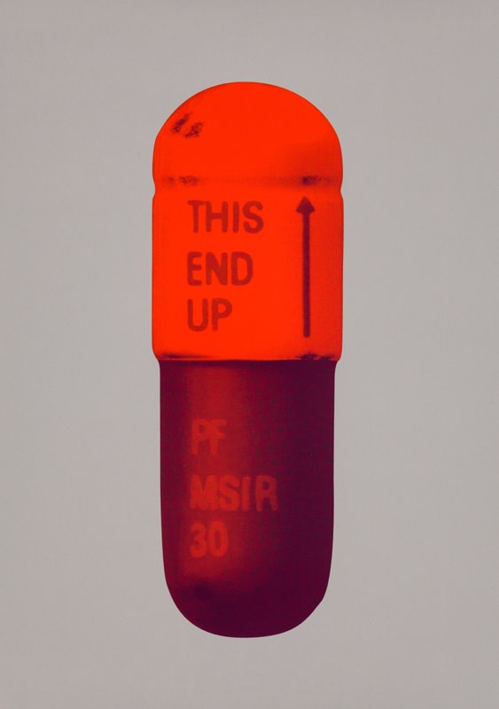 Damien Hirst, The Cure - Battleship Grey/Fizzy Orange/Berry, 2014