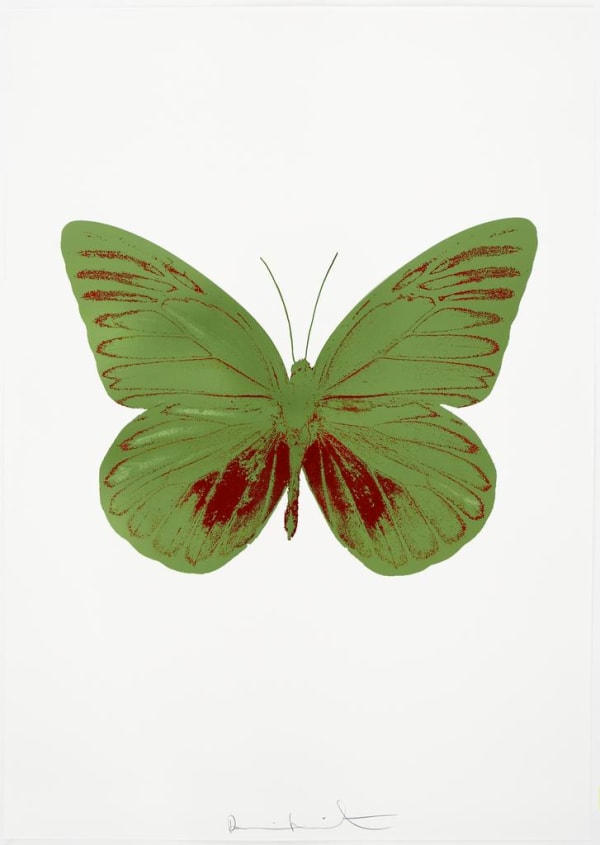 Damien Hirst The Souls I - Leaf Green/Chilli Red, 2010 2 colour foil block on 300gsm Arches 88 archival paper. Signed and numbered. Published by Paul Stolper and Other Criteria 72 x 51cm OC7791 / 659-54 Edition of 15