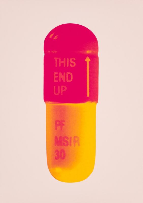 Damien Hirst, The Cure - Powder Pink/Lollypop Red/Golden Yellow, 2014