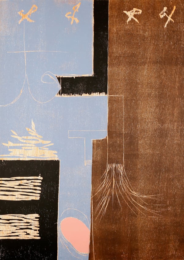 Magne Furuholmen Let it Be, 2013 Woodcut print on 410gsm Somerset Satin. Signed and numbered by the artist. 140 x 100 cm Edition of 4