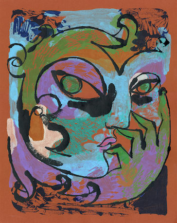 Petra Börner, Purple, Face Paint (hand), 2024