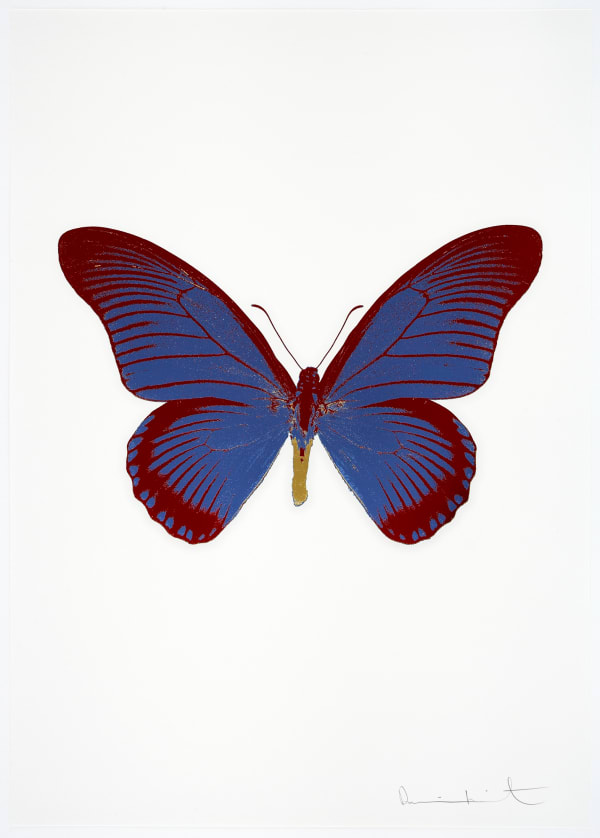 Damien Hirst, The Souls IV - Frost Blue/Chilli Red/Oriental Gold, 2010