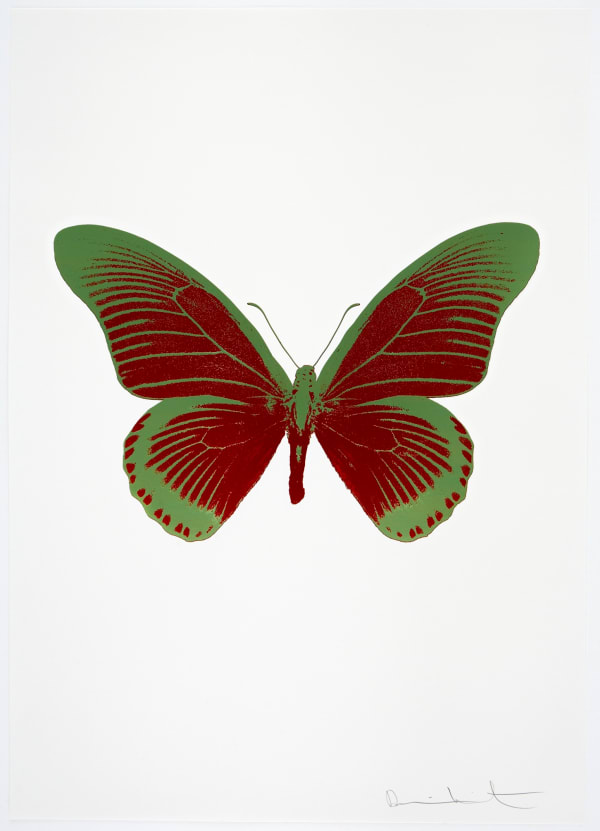 Damien Hirst The Souls IV - Chilli Red/Leaf Green, 2010 2 colour foil block on 300gsm Arches 88 archival paper. Signed and numbered. Published by Paul Stolper and Other Criteria 72 x 51cm OC8005 / 1418-28 Edition of 15