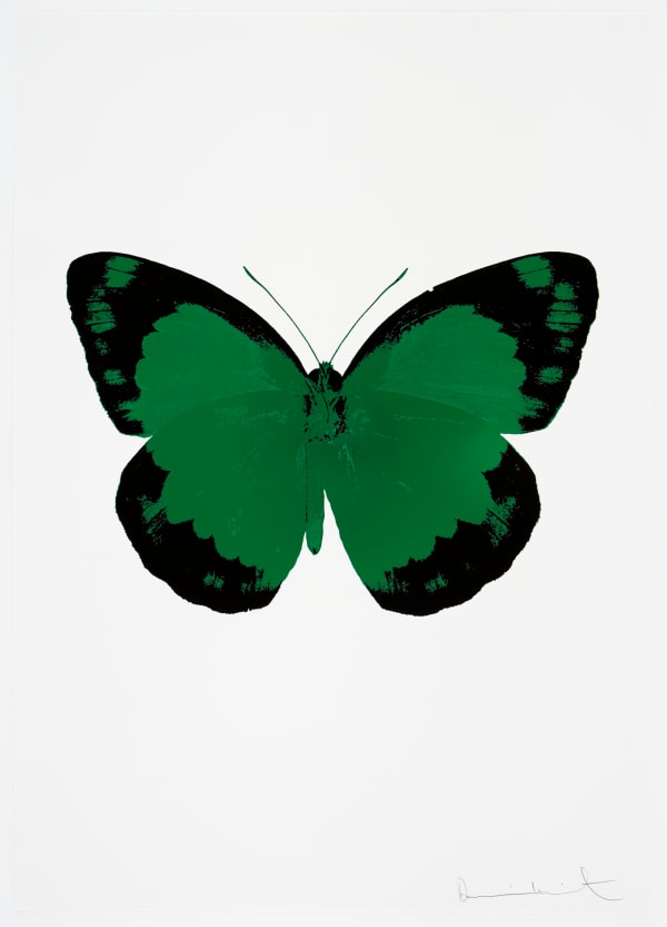 Damien Hirst The Souls II - Emerald Green/Raven Black/Blind Impression, 2010 2 colour foil block on 300gsm Arches 88 archival paper. Signed and numbered. Published by Paul Stolper and Other Criteria 72 x 51cm OC7836 / 658-19 Edition of 15
