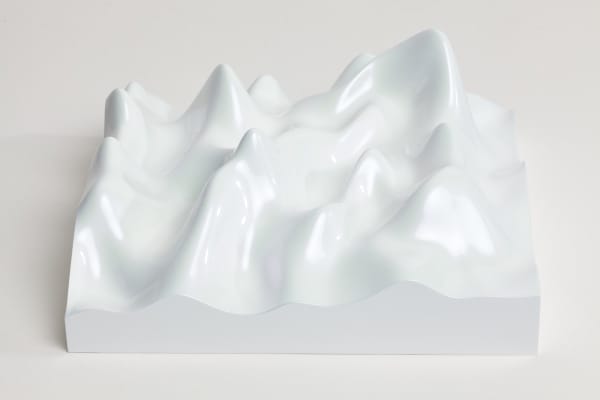 Peter Saville, Unknown Pleasure, Irodin 225, Rutile blue pearl on white background, 2015