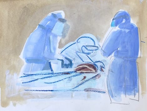 Susie Hamilton Ward 7, 2020 acrylic, pencil and pastel on paper 24 x 32cm signed titled dated