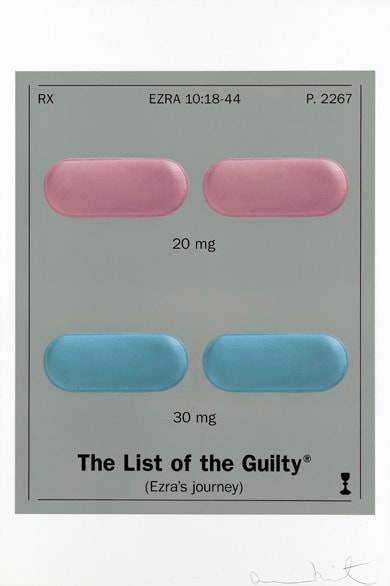 Damien Hirst I Jesus is Condemned to Die (The List of the Guilty), 2005 Silkscreen on Somerset satin 410gsm 100 x 66.7cm Edition of 80 Signed and numbered. Published by Paul Stolper and Other Criteria