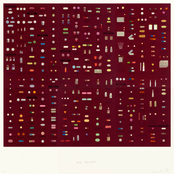 Damien Hirst New Religion (Wine), 2005 Silkscreen on Somerset satin 410gsm 6 sheets 200 x 200cm Edition of 155 Signed, titled and dated