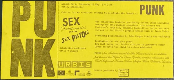 Urbis, Punk launch party invite, unused, Sex Seditionaries and The Sex Pistols, 25 May 2005
