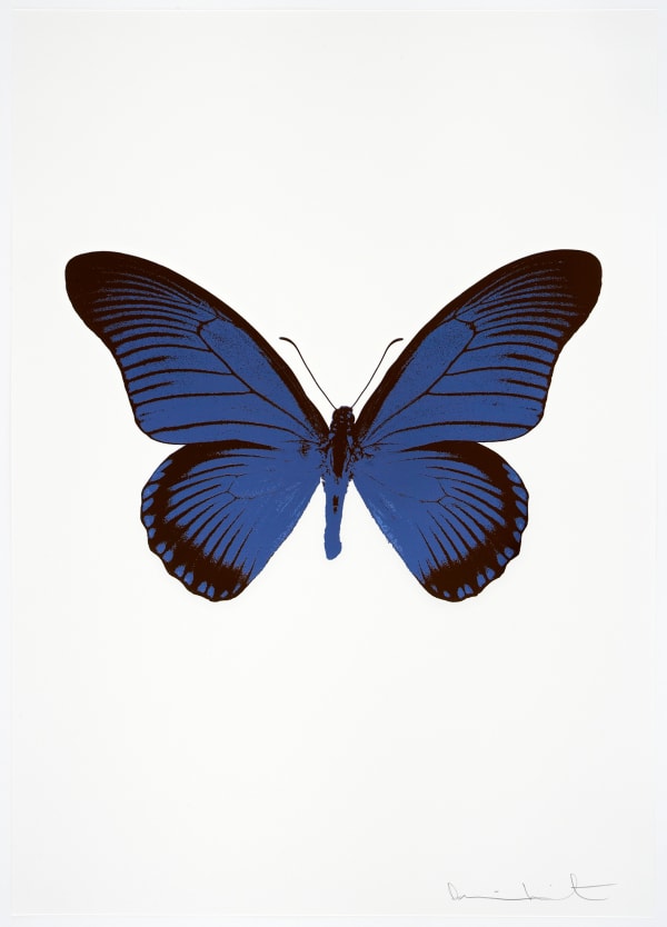 Damien Hirst The Souls IV - Frost Blue/Chocolate, 2010 2 colour foil block on 300gsm Arches 88 archival paper. Signed and numbered. Published by Paul Stolper and Other Criteria 72 x 51cm OC7997 / 1418-20 Edition of 15
