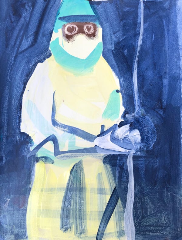 Susie Hamilton Doctor 14, 2020 acrylic and pastel on paper 32 x 24cm signed titled dated