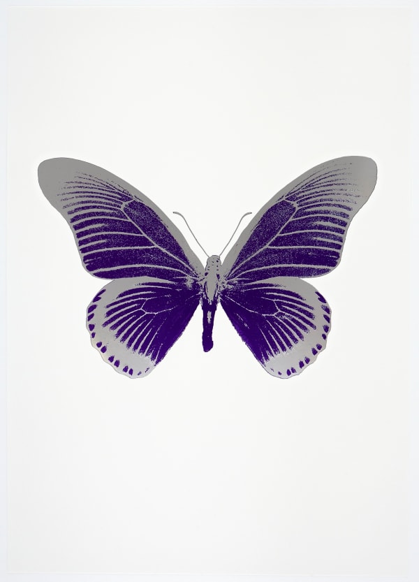 Damien Hirst The Souls IV - Imperial Purple/Silver Gloss, 2010 2 colour foil block on 300gsm Arches 88 archival paper. Signed and numbered. Published by Paul Stolper and Other Criteria 72 x 51cm OC8000 / 1418-23 Edition of 15