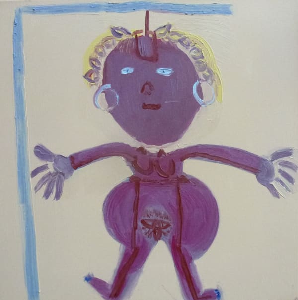 Georgia Hayes Swinging Girl, 2014 Oil on canvas. Signed on verso 50 x 50 cm