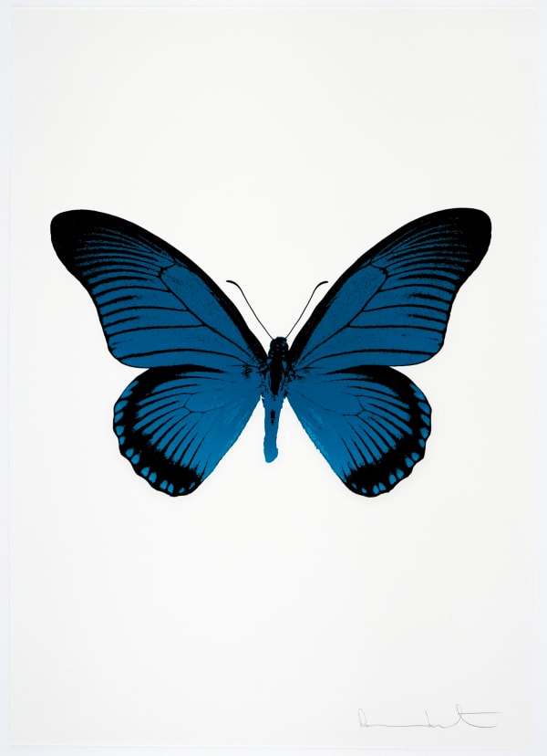 Damien Hirst The Souls IV - Turquoise/Raven Black, 2010 2 colour foil block on 300gsm Arches 88 archival paper. Signed and numbered. Published by Paul Stolper and Other Criteria 72 x 51cm OC7978 / 1418-1 Edition of 15