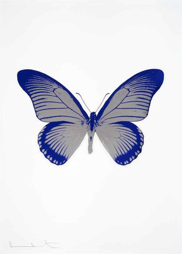 Damien Hirst The Souls IV - Silver Gloss/Westminster Blue, 2010 2 colour foil block on 300gsm Arches 88 archival paper. Signed and numbered. Published by Paul Stolper and Other Criteria 72 x 51cm OC7988 / 1418-11 Edition of 15