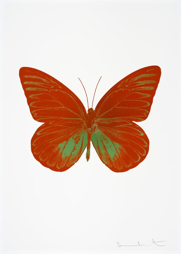 Damien Hirst The Souls I - Prairie Copper/Leaf Green, 2010 2 colour foil block on 300gsm Arches 88 archival paper. Signed and numbered. Published by Paul Stolper and Other Criteria 72 x 51cm OC7773 / 659-36 Edition of 15