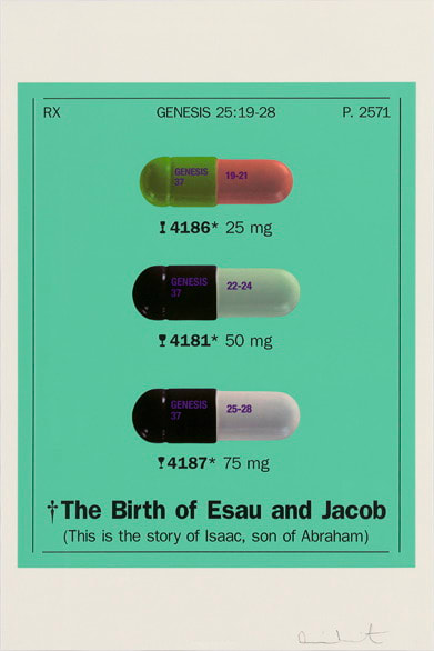 Damien Hirst XIV Jesus is Laid in the Tomb (The Birth of Esau and Jacob), 2005 Silkscreen on Somerset satin 410gsm, edition of 80 100 x 66.7cm Edition of 80 Signed and numbered. Published by Paul Stolper and Other Criteria