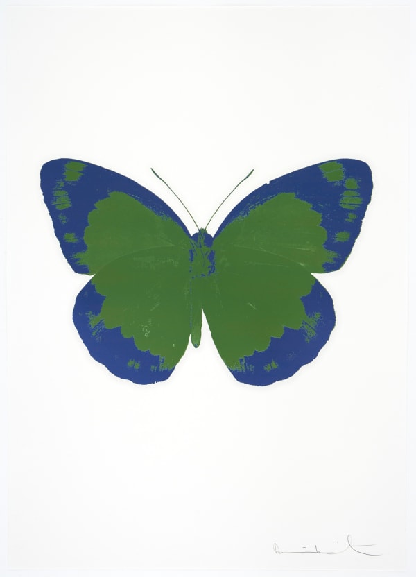 Damien Hirst The Souls II - Leaf Green/Frost Blue/Blind Impression, 2010 2 colour foil block on 300gsm Arches 88 archival paper. Signed and numbered. Published by Paul Stolper and Other Criteria 72 x 51cm OC7886 / 658-69 Edition of 15