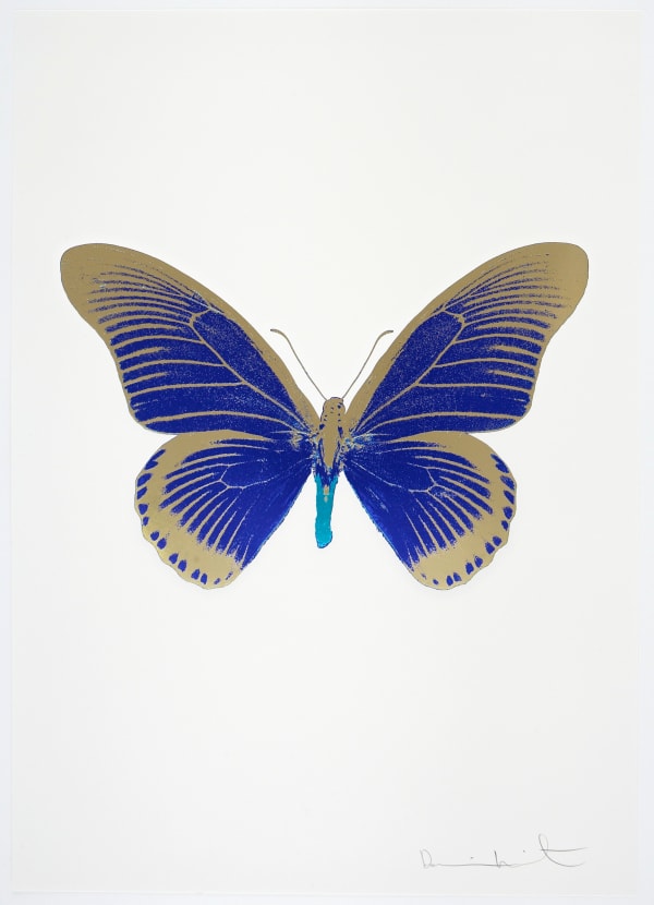 Damien Hirst The Souls IV - Westminster Blue/Cool Gold/Topaz, 2010 3 colour foil block on 300gsm Arches 88 archival paper. Signed and numbered. Published by Paul Stolper and Other Criteria 72 x 51cm OC7987 / 1418-10 Edition of 15