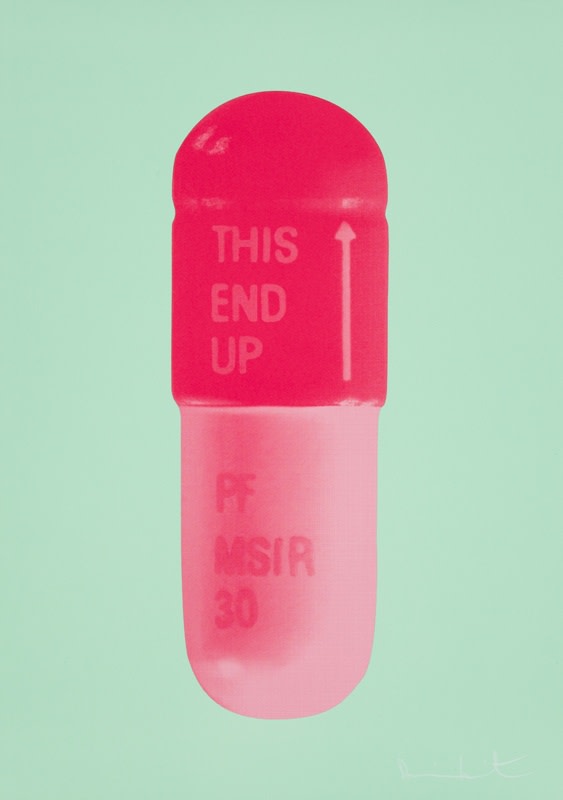 Damien Hirst, The Cure - Mint Green/Desire/Orchid Pink, 2014