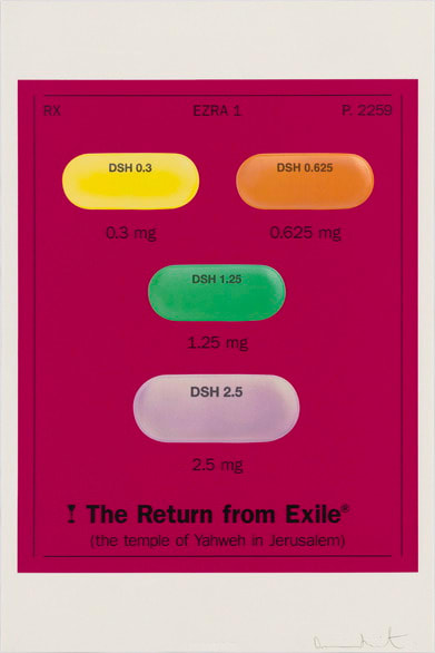 Damien Hirst VII Jesus Falls the 2nd Time The Return From Exile (the temple of Yaweh in Jerusalem), 2005 Silkscreen on Somerset satin 410gsm 100 x 66.7cm Edition of 80 Signed and numbered. Published by Paul Stolper and Other Criteria