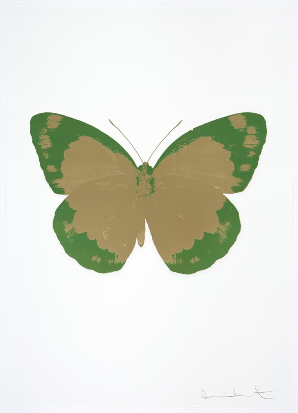 Damien Hirst The Souls II - Cool Gold/Leaf Green/Blind Impression, 2010 2 colour foil block on 300gsm Arches 88 archival paper. Signed and numbered. Published by Paul Stolper and Other Criteria. OC7897 / 658-80 72 x 51cm Edition of 15