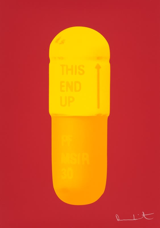 Damien Hirst, The Cure - Fire Red/Sun Yellow/Fire Orange, 2014