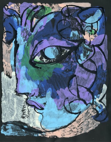 Petra Börner, Moonray, Face Paint (profile), 2024