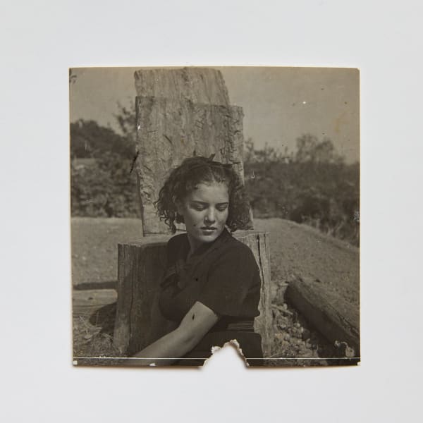 Dora Maar, Inès Sassier in an Olive Tree Trunk Armchair - Hôtel Vaste Horizon Mougins (Inès Sassier dans un Fauteuil en Tronc D’Olivier - Hôtel Vaste Horizon Mougins), Summer 1937