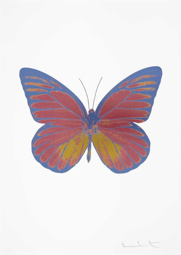 Damien Hirst, The Souls I - Loganberry Pink/Oriental Gold/Cornflower Blue, 2010