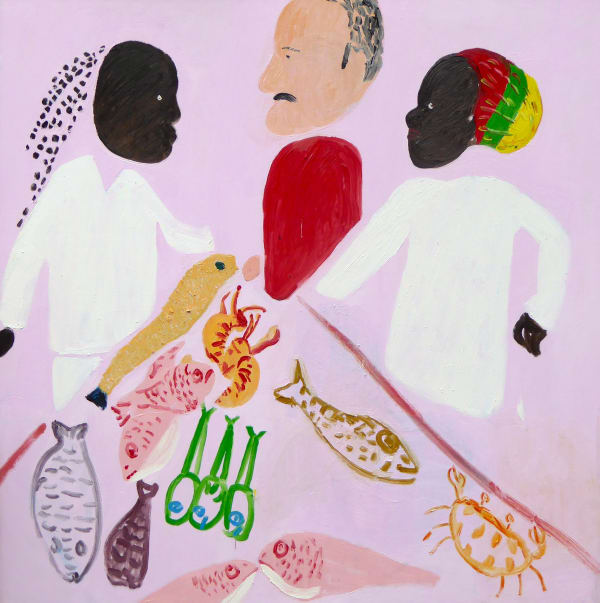 Georgia Hayes Fish Shed 1, 2016 Oil on canvas. Signed on verso 183 x 183 cm