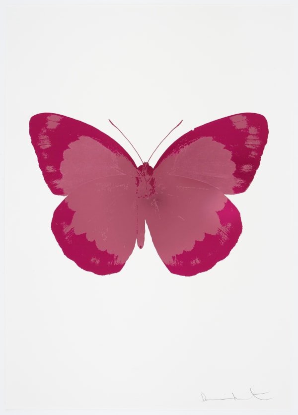 Damien Hirst The Souls II - Loganberry Pink/Fuchsia Pink/Blind Impression, 2010 2 colour foil block on 300gsm Arches 88 archival paper. Signed and numbered. Published by Paul Stolper and Other Criteria 72 x 51cm OC7840 / 658-23 Edition of 15