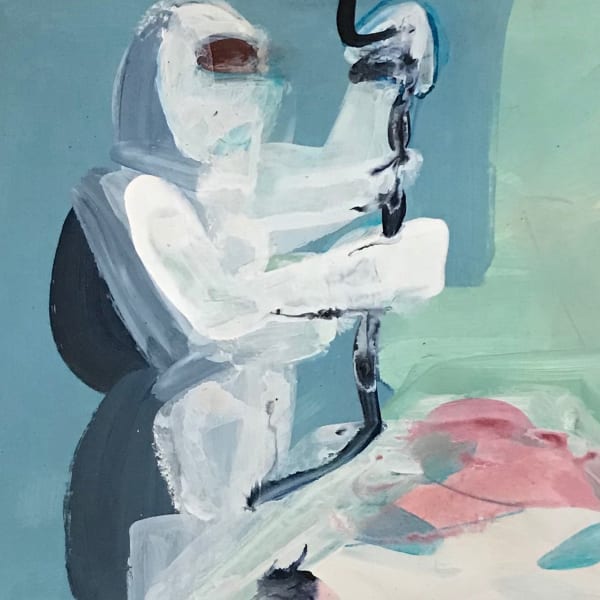 Susie Hamilton Doctor 7, 2020 acrylic and pencil on paper 21 x 21cm signed titled dated