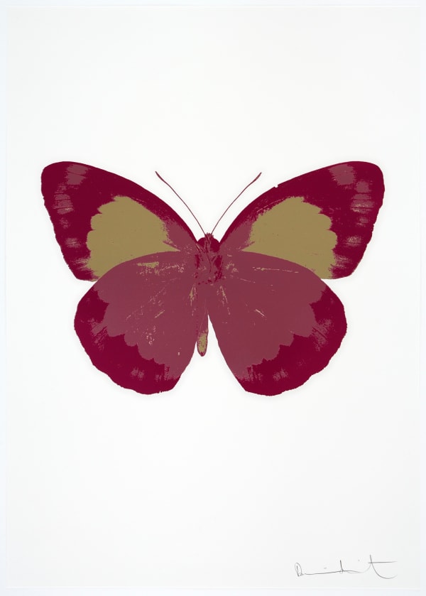 Damien Hirst The Souls II - Loganberry Pink/Fuchsia Pink/Cool Gold, 2010 3 colour foil block on 300gsm Arches 88 archival paper. Signed and numbered. Published by Paul Stolper and Other Criteria 72 x 51cm OC7877 / 658-60 Edition of 15