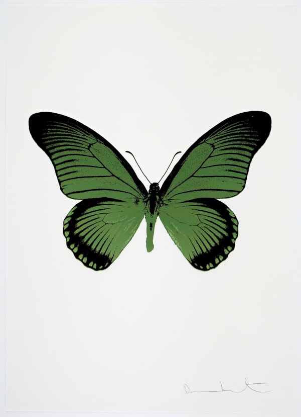 Damien Hirst The Souls IV - Leaf Green/Raven Black, 2010 2 colour foil block on 300gsm Arches 88 archival paper. Signed and numbered. Published by Paul Stolper and Other Criteria 72 x 51cm OC7979 / 1418-2 Edition of 15