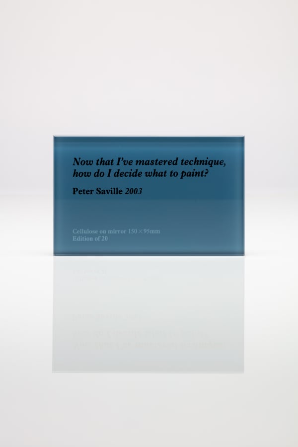 Peter Saville, Now That I've Mastered Technique, How Do I Decide What To Paint (blue) , 2003