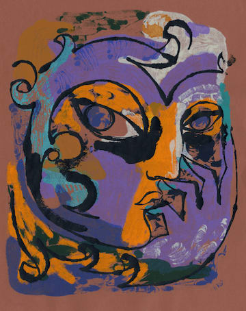 Petra Börner, Orangeeye, Face Paint (hand), 2024