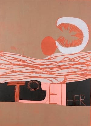 Magne Furuholmen Come Together, 2013 Woodcut print on 410gsm Somerset Satin. Signed and numbered by the artist. 140 x 100 cm Edition of 4