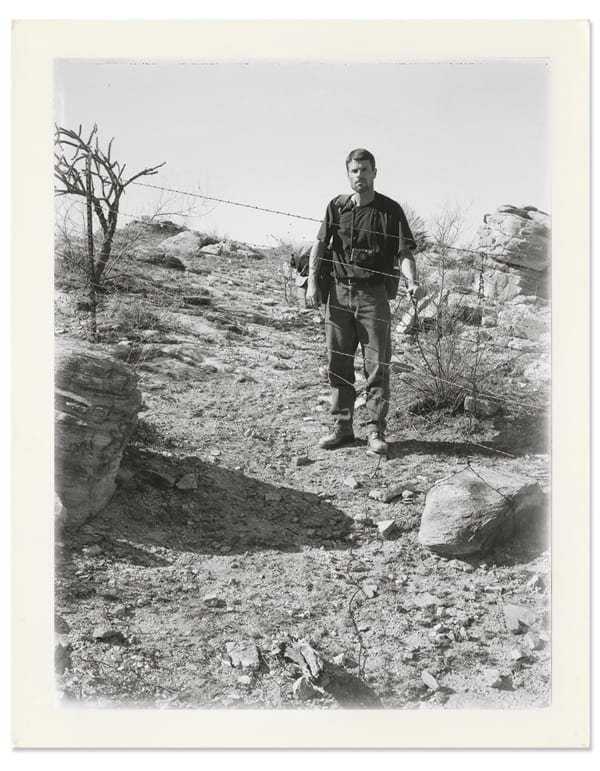 Self Portrait, West of Sasabe Port of Entry in the Sonora Desert, U.S.-Mexico Border, 2003