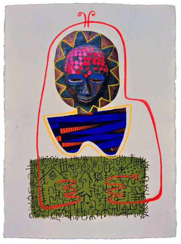 Victor Ekpuk, Earth Mother , 2021-2022