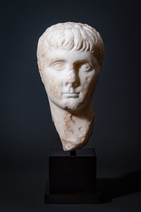 A Roman Marble Head of Gaius Julius Caesar, Ca. AD 1-50