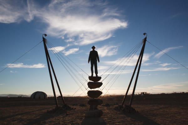 Paul Weinberg, AfrikaBurn, an annual gathering of revellers, follows the principles and practice of the American Burning Man festival. Its principles align with a transformative new age philosophy, Karoo, Western Cape, 2019-21