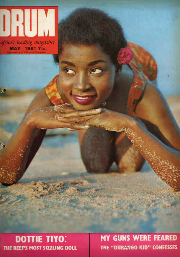 Drum Archive, Drum Magazine Cover, May 1961 (Dottie Tiyo), printed 2025