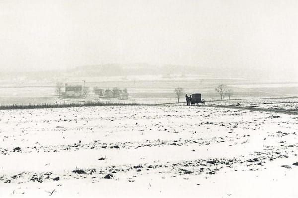 George Tice, Winter, Horse & Buggy, Lancaster, Pennsylvania, 1961 / Printed 2007