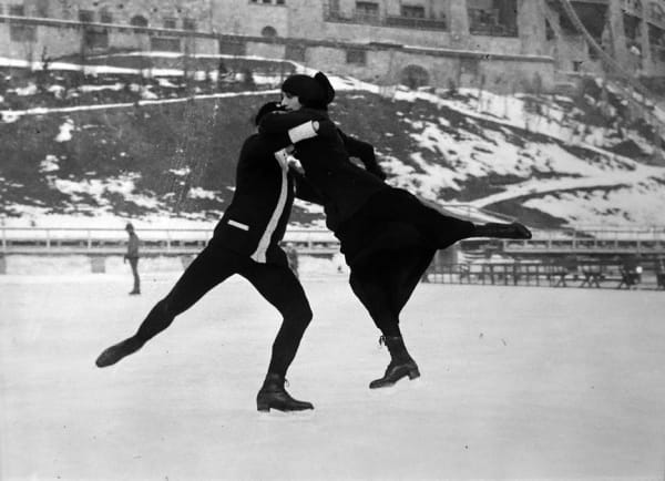 Jacques-Henri Lartigue, Ma Cousine Simone et Charles Sabouret, Saint-Moritz, 1913/Printed later